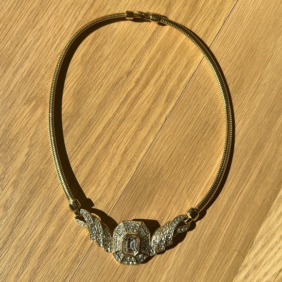 Vintage diamond and gold necklace - Picture 4 of 5